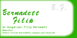 bernadett filip business card